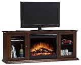 Monterey Electric Fireplace Credenza in Autumn Maple