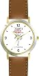 Habit 3 - Put First Thing's First, Prioritize (English Text) - DELUXE TWO-TONE WATCH from THE 7 HABITS - WATCH COLLECTION BY WATCHBUDDY&reg; - Arabic Numbers - Brown Leather Strap-Size-Children's Size-Small ( Boy's Size & Girl's Size )