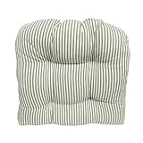 Wicker Patio Furniture Chair Cushion - Timeless Ticking Stripe Blue by Southern Home Accents