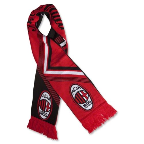 AC MILAN SOCCER TEAM OFFICIAL DOUBLE SIDED SCARF