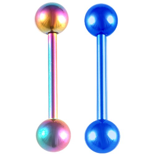 bodyjewellery Dec Duo-3115-Tongue-1.6x16-Rainbow,Dk