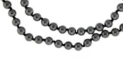 Hematite Necklace 26 Inches Length - 8mm