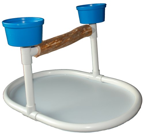 Bird Table Top Stand w/Cups (large)