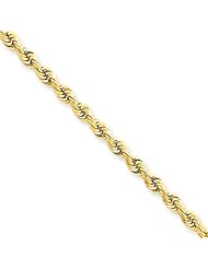 3.28mm, 14 Karat Yellow Gold, Quadruple Rope Chain - 8 inch