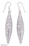 Earrings, 'Sterling Serpent' 0.4 W 2.8 L