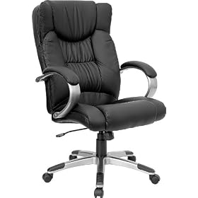 Black Leather High Back Executive Office Chair [BT-9088-BK-GG]
