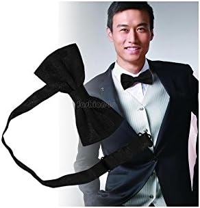Mens Formal Polka Tuxedo Wedding Bow Tie Necktie 5 Colors Color:Black