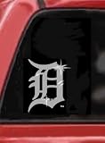 DETROIT TIGERS "D" Vinyl STICKER / DECAL Mirror SILVER (Chrome) 5"