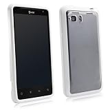 BoxWave HTC Vivid UniColor Case - Sleek Dual Tone TPU Case for Durable Anti-Slip Protection, Transparent Matte Back with Solid Border - HTC Vivid Cases and Covers (Frosted White)