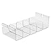 InterDesign Wire Shelving Organizer, Under Shelf Bin - Medium Divided, Clear