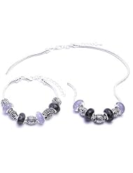 Live, Love, Laugh Charm Bracelet and Necklace Gift Set Girls Pandora Style Gift Boxed