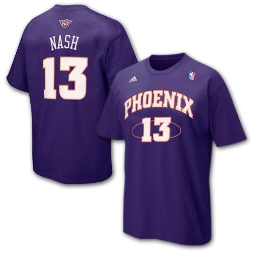 Steve Nash Purple adidas Name and Number Phoenix Suns T-Shirt