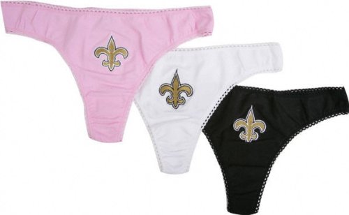 Buy New Orleans Saints Ladies 3-Pack Thong Pack