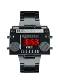 Flud Men's BBX002 Boombox Gun Metal Plated Stainless Steel Watch