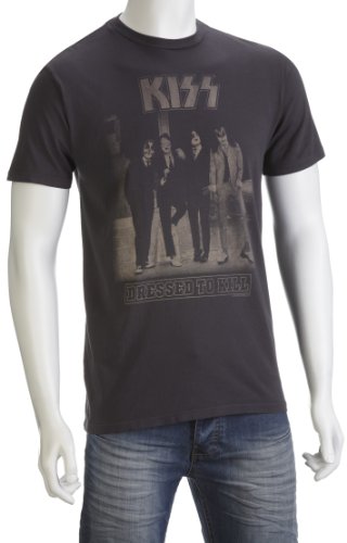 Junk Food Men’s Kiss T-Shirt Charcoal Wash SG458-152 Large