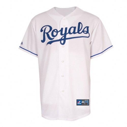 Joakim Soria Jersey: Youth Majestic Home White Replica #48 Kansas City Royals Jersey