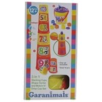 3 in 1 Stacking Cups - Shape Sorter - and Match N' Drop Cup Set