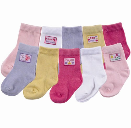 Luvable Friends Baby Socks Gift Set, Pink, 0-9 Months