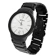 Geneva Platinum Mens Round Bezel Link Watch