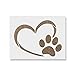 Heart Paw Stencil Template for Walls and Crafts - Reusable Stencils for Painting in Small & Large Sizes