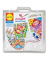 Alex  "Paint Like A Master" Flower - 4 Canvases And Acrylic Paints Set