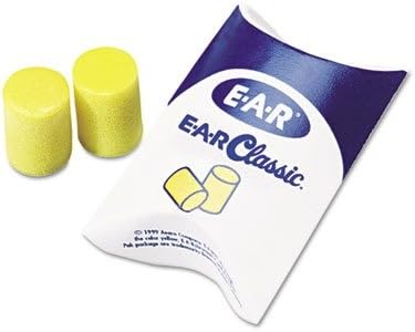 CAB3101001 E-A-R Classic Earplugs, Pillow Paks, Uncorded, PVC Foam, Yellow