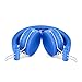 AILIHEN Headphones, C5 Headphones with Microphone & Music Sharing,Foldable Lightweight On Ear Headphone Headset for iPhone iPod iPad Mac Laptop PC (Blue)