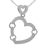 Sterling Silver Sectional Heart Necklace