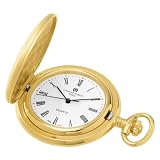 Charles-Hubert, Paris Gold-Plated Satin Finish Quartz Pocket Watch