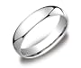 14k White Gold 5mm Comfort Fit Men's Wedding Band