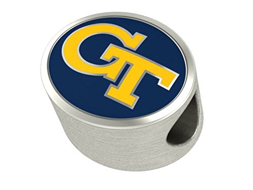 Georgia Tech Yellow Jackets Charms Fit Most European Style Beaded Charm Bracelets