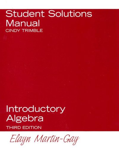 student solutions manual for introductory algebra