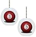 Set of 2 Billiards Three 3 Ball Solid CERAMIC Fan Pulls