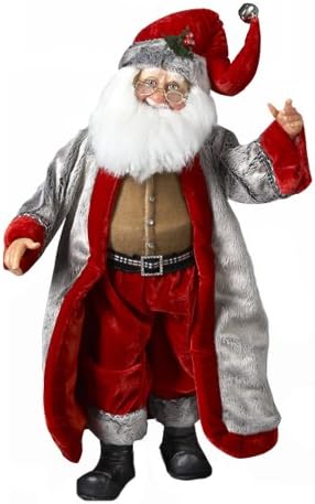 Kurt Adler 19-Inch Jacqueline Kent Traditional Standing Santa