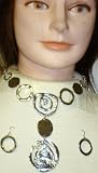Antique Silver Plated Medium Chain Necklace and Earrings