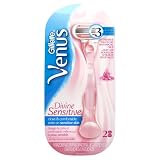 Бритвенный станок Gillette venus divine + кассеты 2шт + бритвенный компакт (3014260307493)