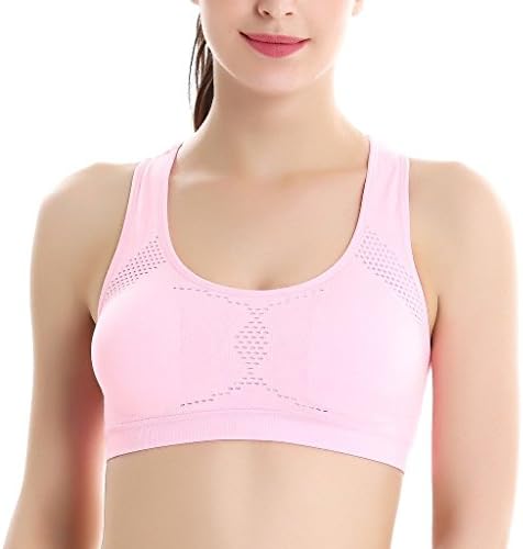 Womens Sport Bra set Yoga Underwear Knitted Bras 8018 Peach XL
