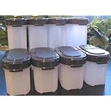 Tupperware Eight Piece Set of Spice Containers Lg and Sm