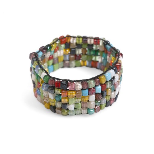 Glass Beads Multicolor Bracelet True Colors  Fair Trade Gifts