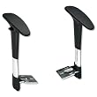 Safco&reg; Adjustable T-Pad Arms for Metro Series Extended-Height Chairs, Black/Chrome