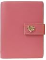 Diamond Heart Genuine Leather Journal, Lined, Hidden Snap Closure