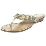 GUESS Women's Arling Thong Sandal,Old Gold Leather,7 M US