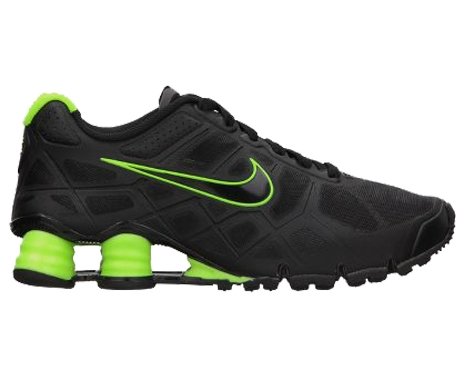 Nike Men’s NIKE SHOX TURBO+ 12 RUNNING SHOES 7.5 (BLACK/BLACK/DARK GREY/VOLT)