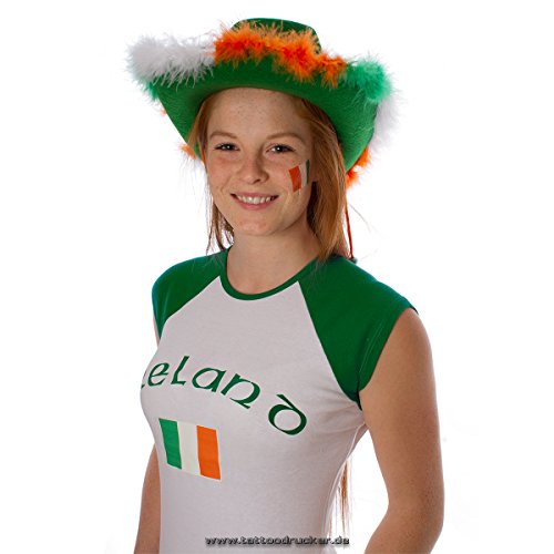 Irland Tattoo Fahne 5er Fan Set – EM Fanartikel 2016 – Ireland Flag