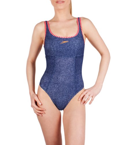 Speedo Damen Badeanzug Milwaukee 1pc., denim Mix, 40, 8070800563