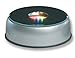 BANBERRY DESIGNS Display Base LED Lighted Silver Mirrored Top 7 Cycling Colored Lights - Set of 2