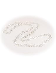 Flat Heart Sterling Silver Nickel Free Chain Necklace Italy