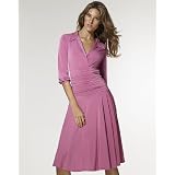 Shape fx Surplice Shirt Style Control Dress (Petite Sizes L PINK BERRY)