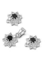Sterling Silver Sets With Cubic Zirconia