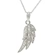 Tressa Sterling Silver Cubic Zirconia Angel Wing Necklace